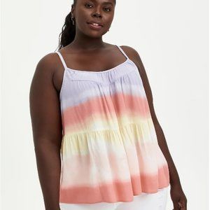 Torrid Tierd  Striped Tie Dye Cami Nwt sz 3 & 5